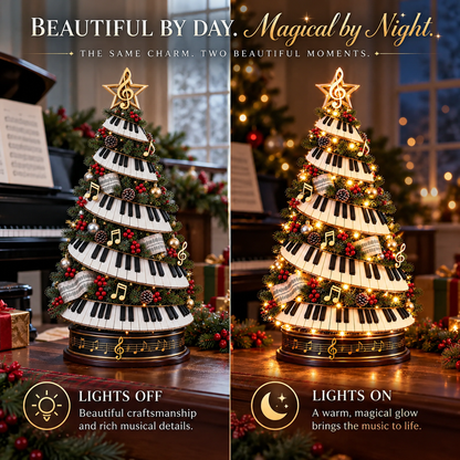🎹✨ Piano Christmas Tree Light – Lighted Musical Holiday Tree for Piano Lovers