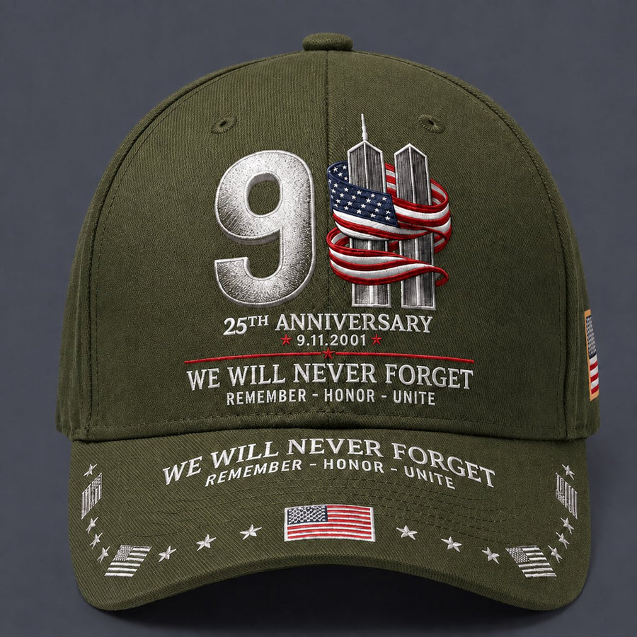 Army Green 9/11 25th anniversary memorial cap