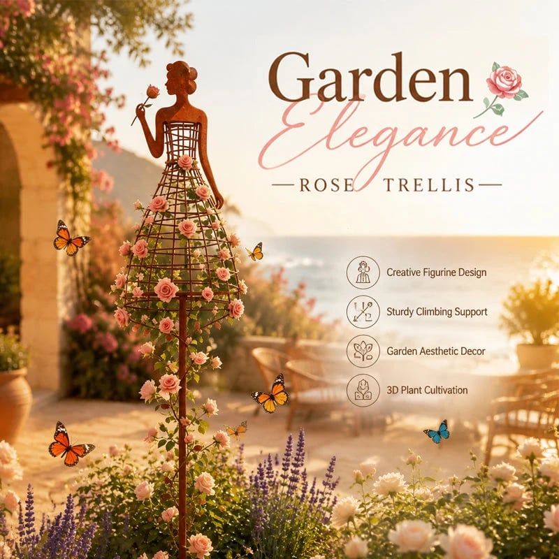 💃Rust-Style Female Dress Plant Climbing Trellis - Outdoor Garden Decor