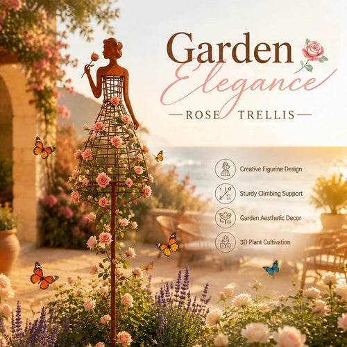 💃Rust-Style Female Dress Plant Climbing Trellis - Outdoor Garden Decor