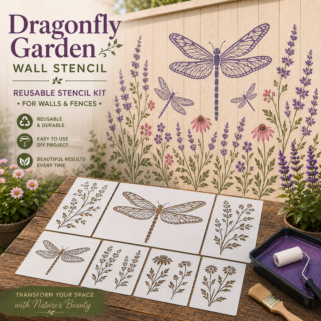📦Limited Stock 49% OFF 🌿 Garden Wall Stencil™—Make your walls look lively and not monotonous🔥Buy 2 Get 1 FREE🎁Give your child a vivid home🏠