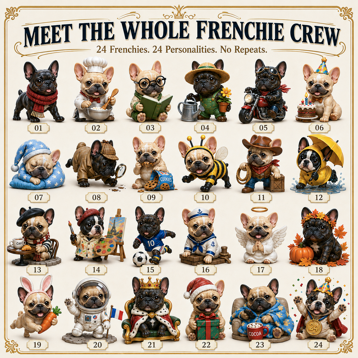 ⏰Limited Stock 50% OFF - 🎄🐶 2026 French Bulldog Advent Calendar – 24 Days of Frenchie Mischief