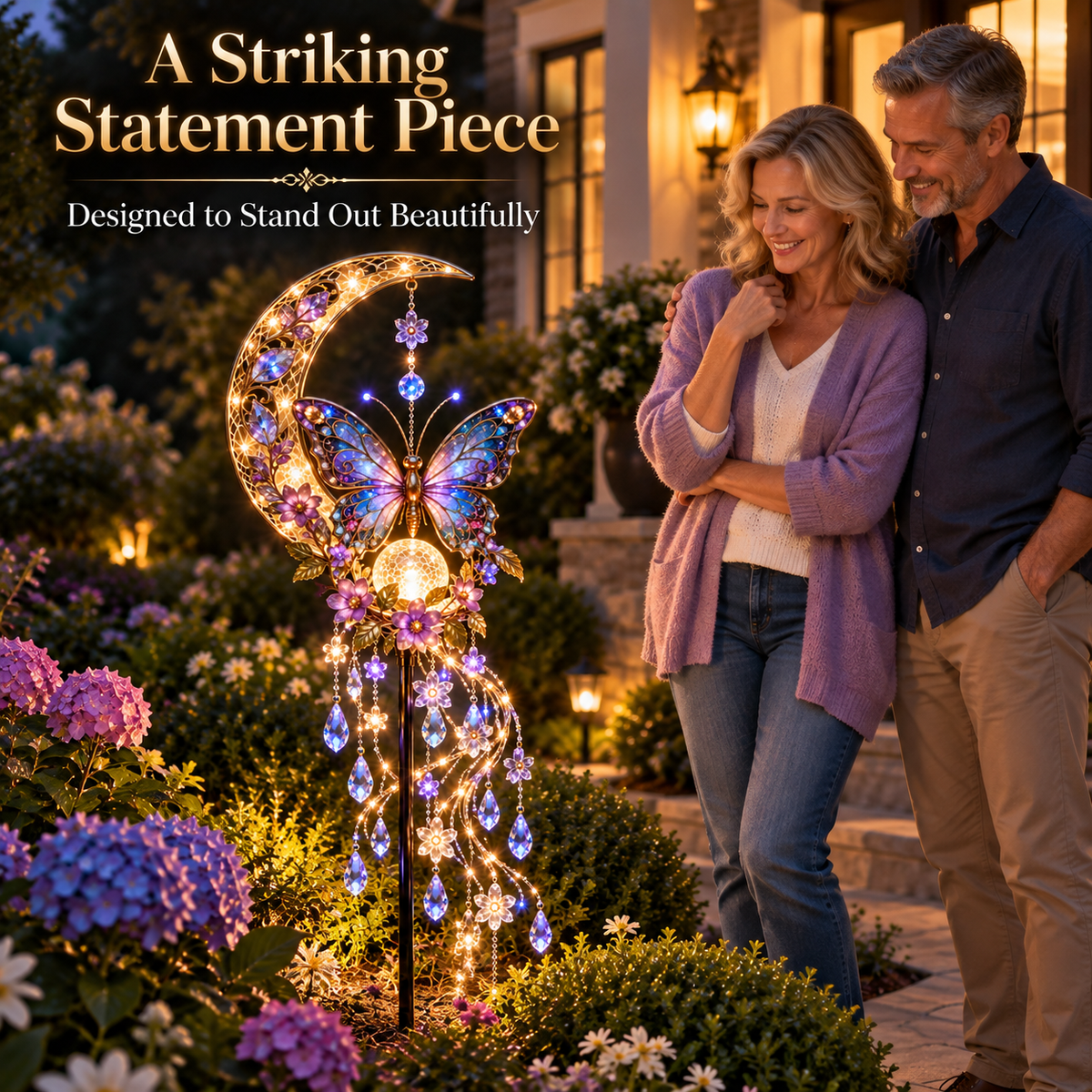 🌙🦋 Butterfly Moonlight Cascade™ Solar Garden Light ✨