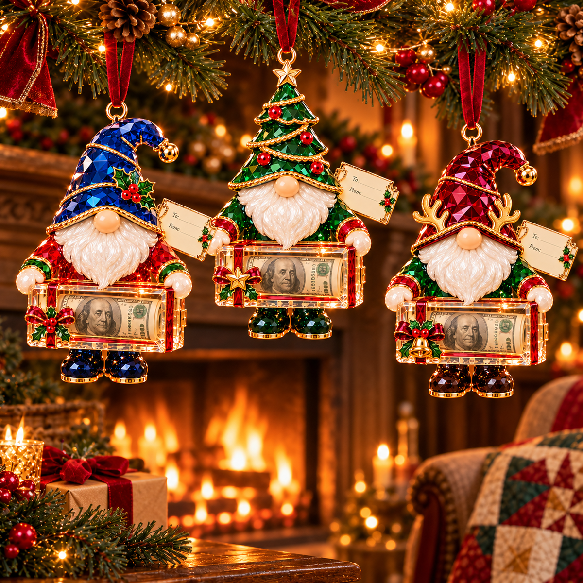 🔥Last Day 50% OFF -🎄💵 Christmas Gnome Money Holder Ornaments – A Fun & Magical Cash Gift Surprise 🎁