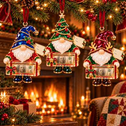 🔥Last Day 50% OFF -🎄💵 Christmas Gnome Money Holder Ornaments – A Fun & Magical Cash Gift Surprise 🎁