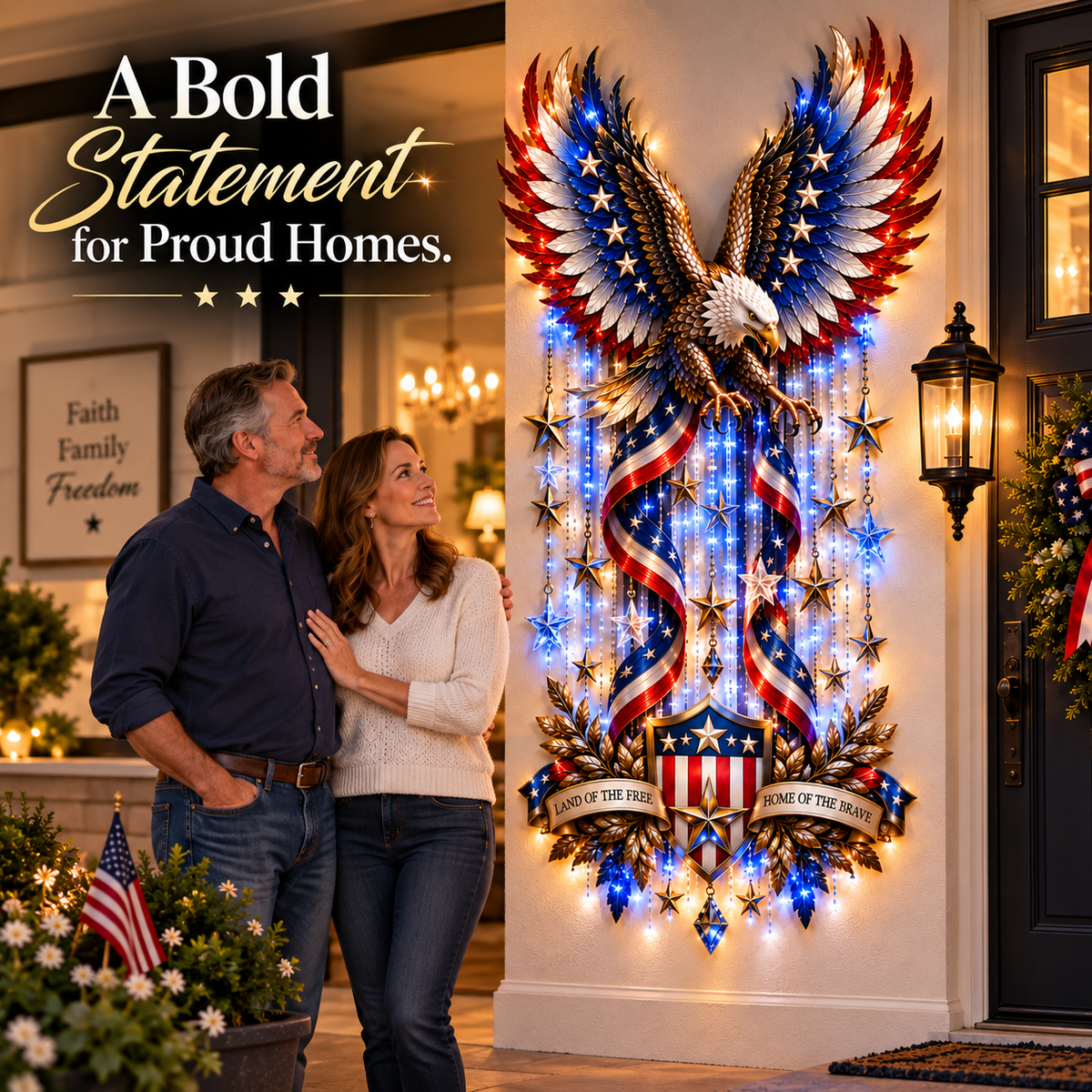 🦅American Glory Cascade - Let Freedom Light Your Home🏠