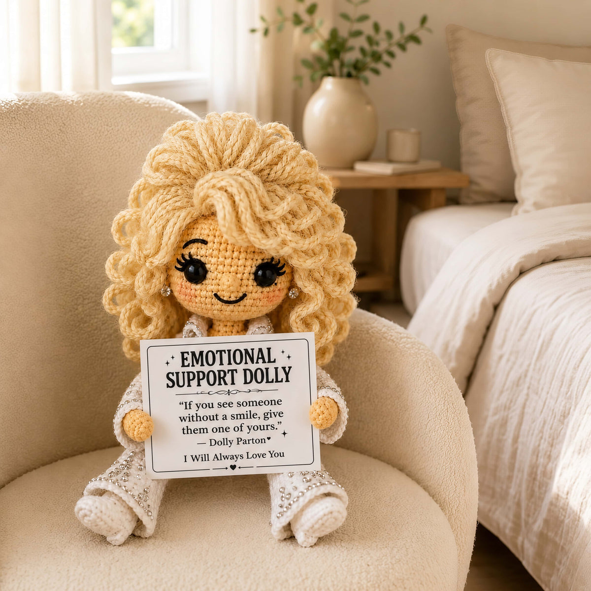 Emotional support doll details
