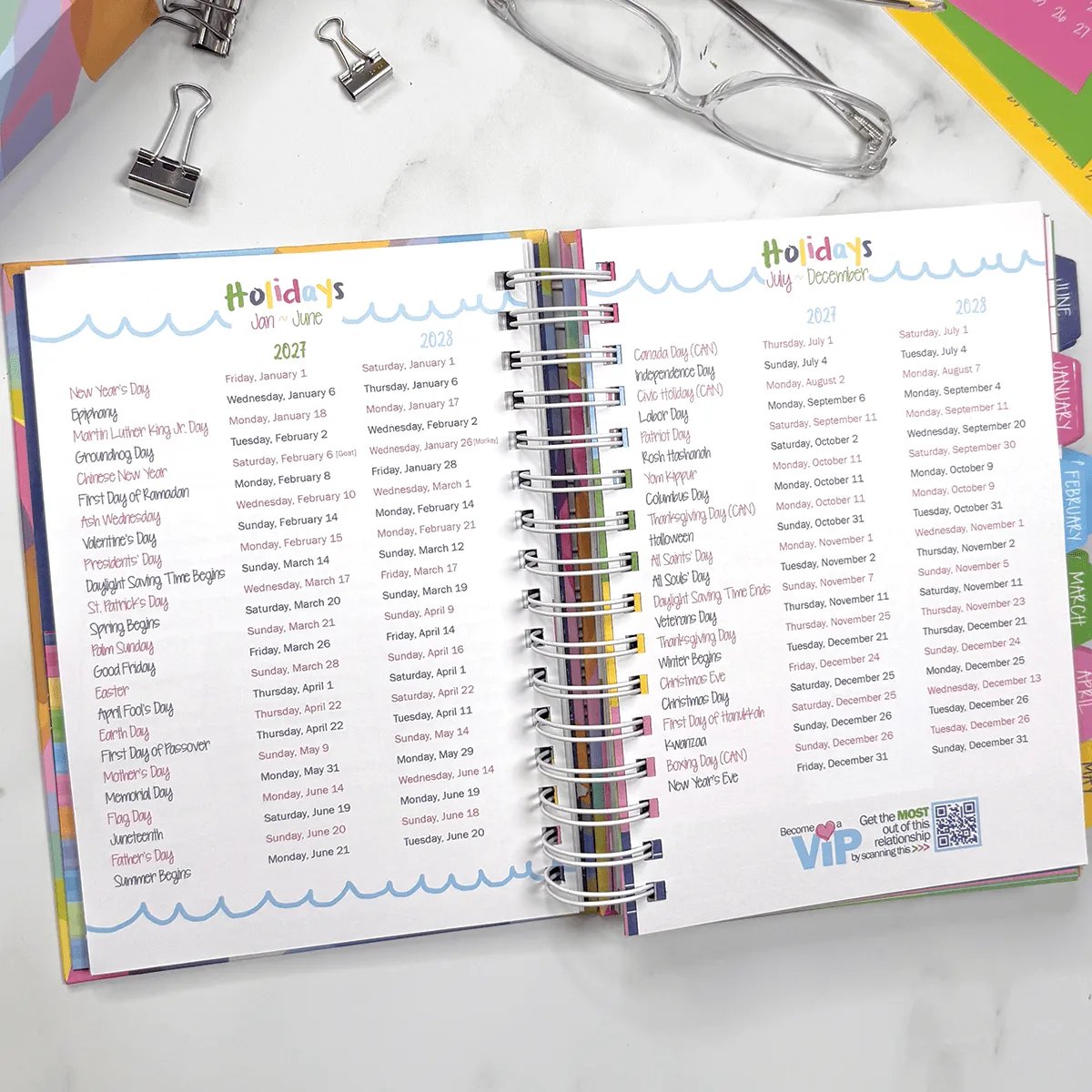 ⏰Limited Stock 50% OFF - 📅✨ 2027–2028 Reminder Binder® – 24-Month All-in-One Life Planner