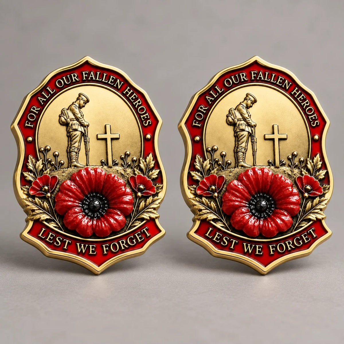 🌺Limited Edition Red P*ppy Remembrance Brooch – For All Our Fallen Heroes🎖️