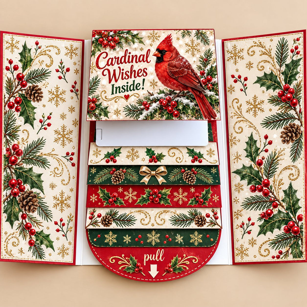 ⏰LAST DAY 50% OFF - 2026 New🎅🎁 Waterfall Christmas Gift Card Booklet 💳✨
