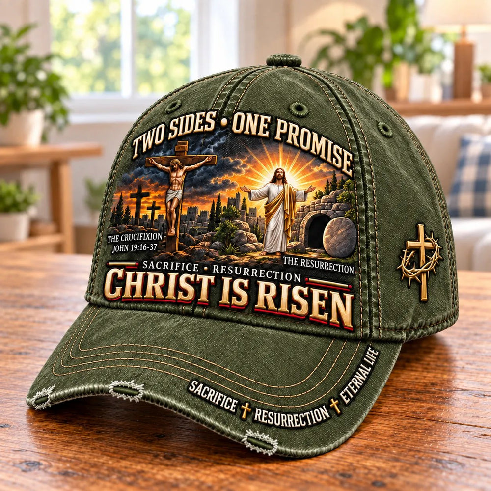 Christ Is Risen cap sacrifice side