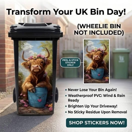 𝟒𝟗% 𝐎𝐅𝐅 𝐅𝐥𝐚𝐬𝐡 𝐒𝐚𝐥𝐞!:Creative Trash Can Sticker with Colourful Cartoon✨