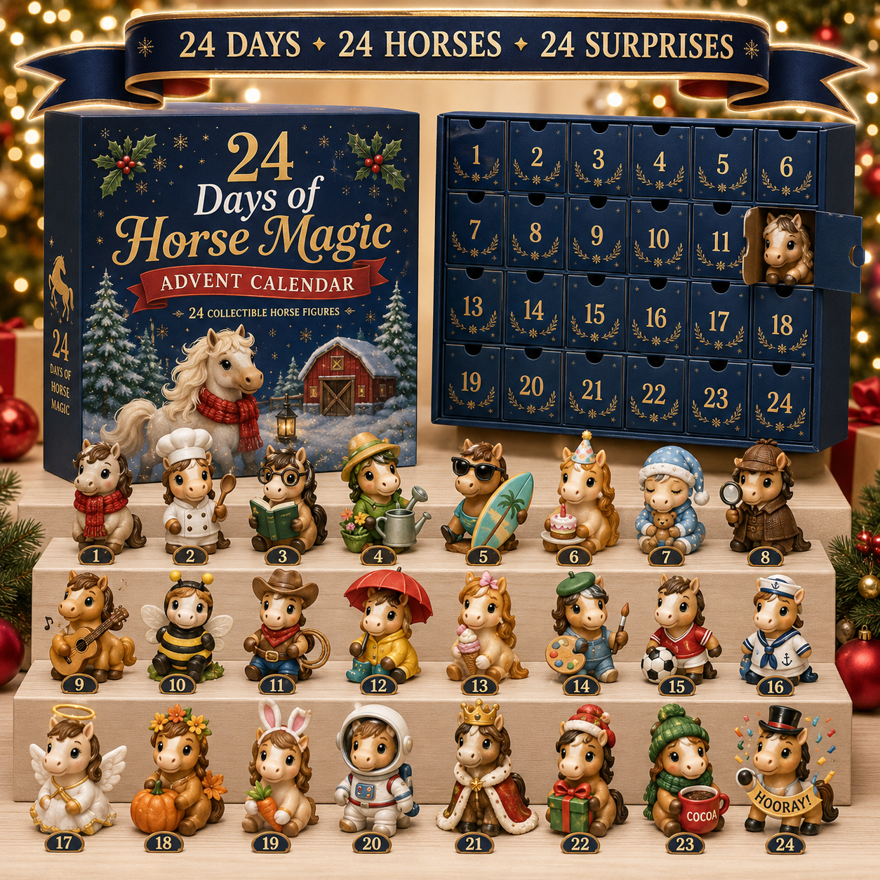 ⏰Limited Stock 50% OFF - 🎄 🐴2026 Horse Advent Calendar – 24 Days of Horse Magic