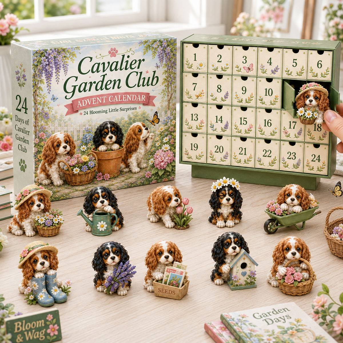 🐾Cavalier Adventures 24-Day Advent Calendar – 6 Themed Collections ✨