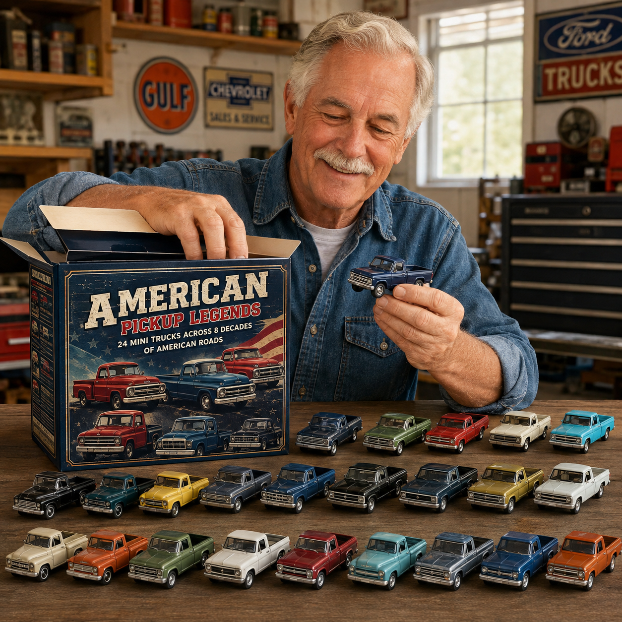 🇺🇸 American Pickup Legends — 24 Days Across 8 Decades Advent Calendar