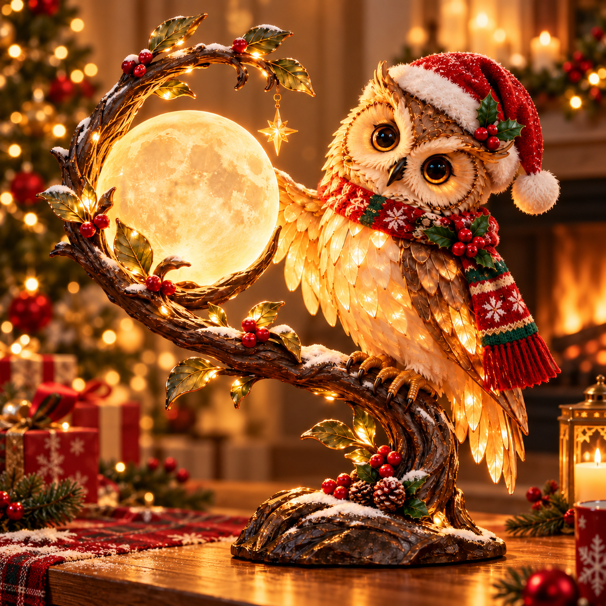 Moonkeeper Owl design details and illustrative dimensions
