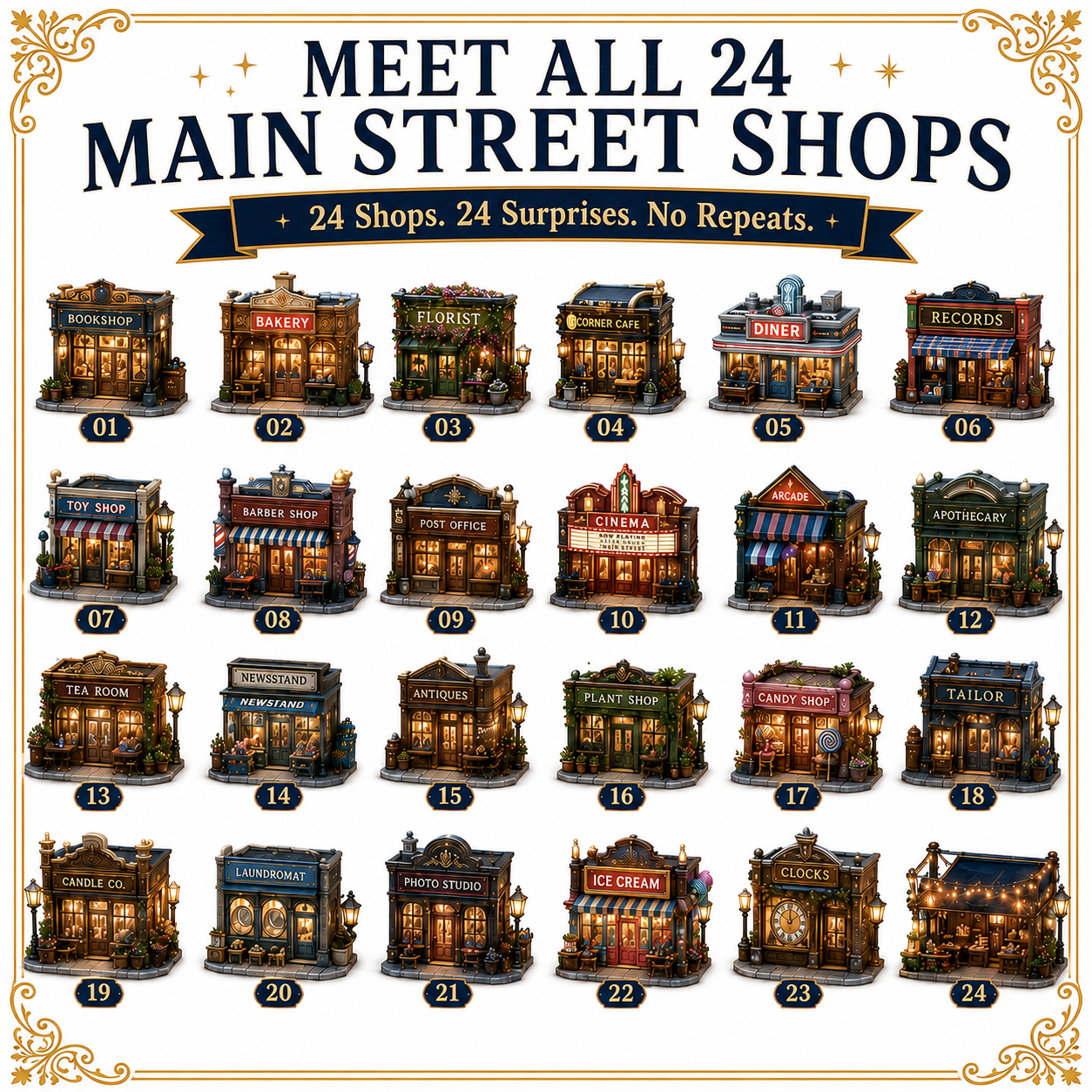 ⏰Limited Stock 50% OFF -🏘️✨ 2026 After Hours Main Street™ Advent Calendar – 24 Unique Shops, 24 Daily Surprises