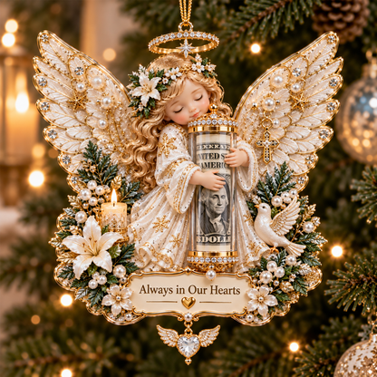 👼 Christmas Blessing Angel Cash Keeper Ornament™ | A Meaningful Money Gift Keepsake