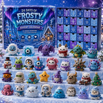❄️ 24 Days of Frosty Monster Christmas Advent Calendar – 24 Unique Winter Creature Collectibles