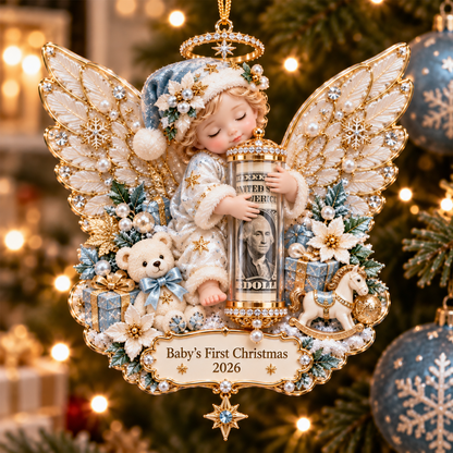 👼 Christmas Blessing Angel Cash Keeper Ornament™ | A Meaningful Money Gift Keepsake