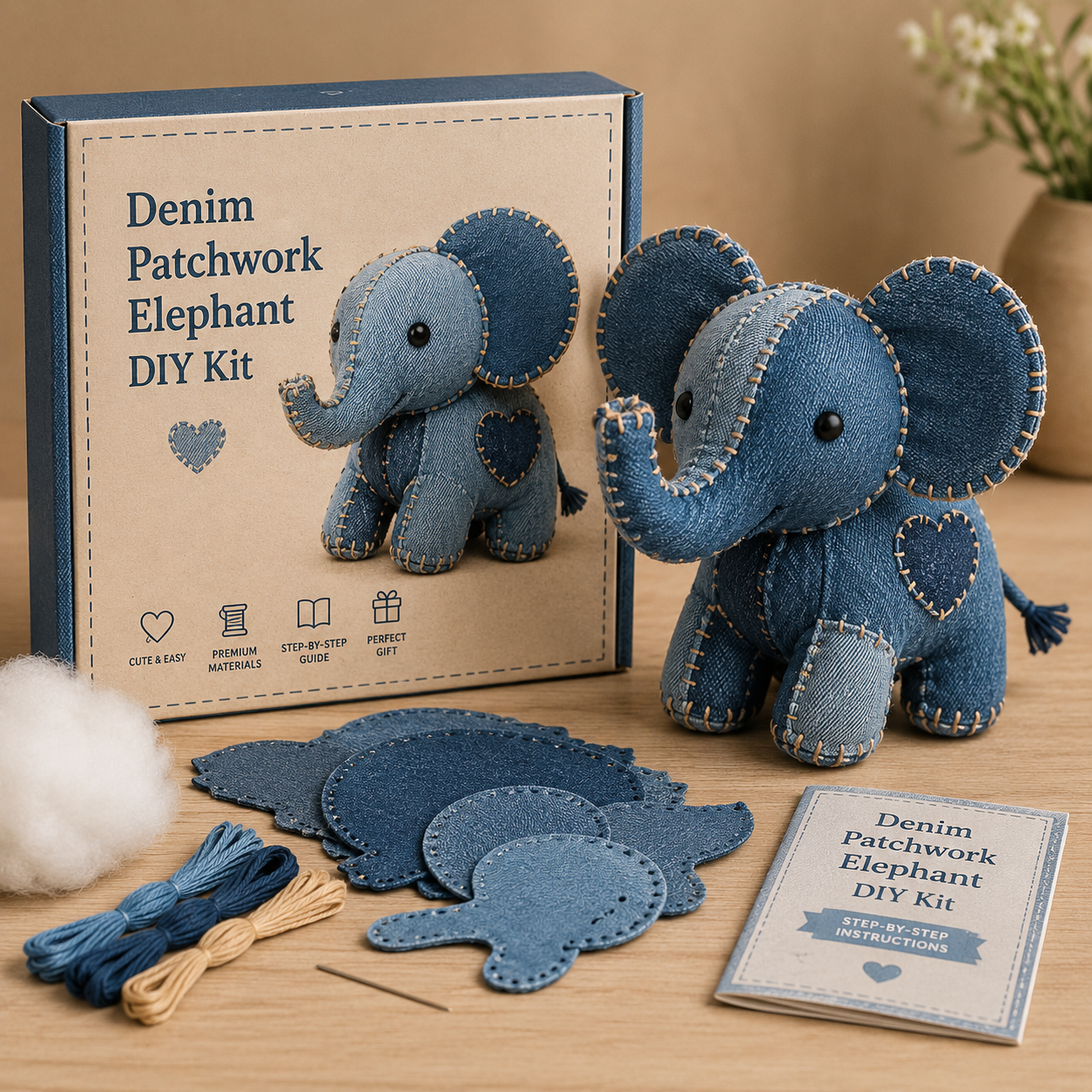 🧵💙 Denim Dreams DIY Collection-BUY 3 GET 1 FREE（4 PCS）