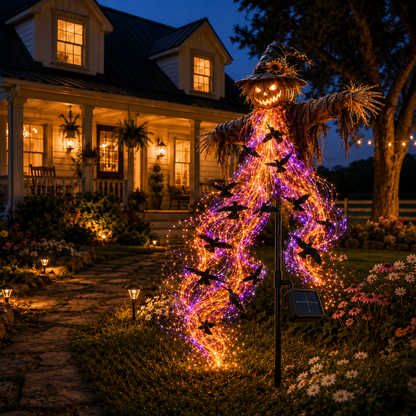 🎃 When The Crows Take Flight™ Haunted Scarecrow Solar Garden Light
