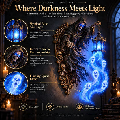 🎃 Last Day 50% OFF | Soul Harvester Haunted Lantern Wall Decor 👻
