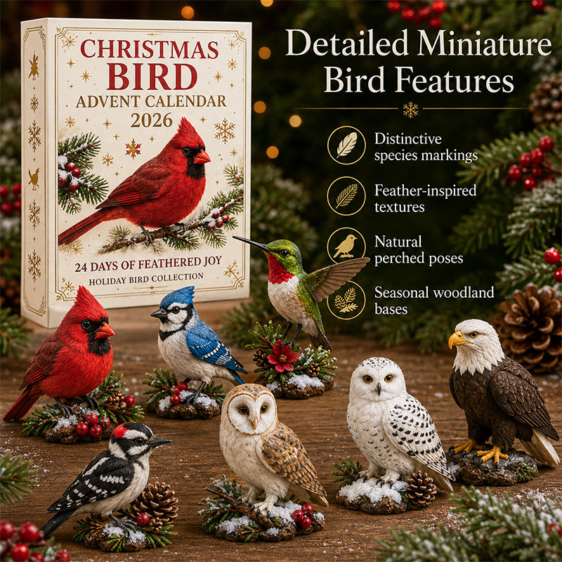 Christmas bird collection detail