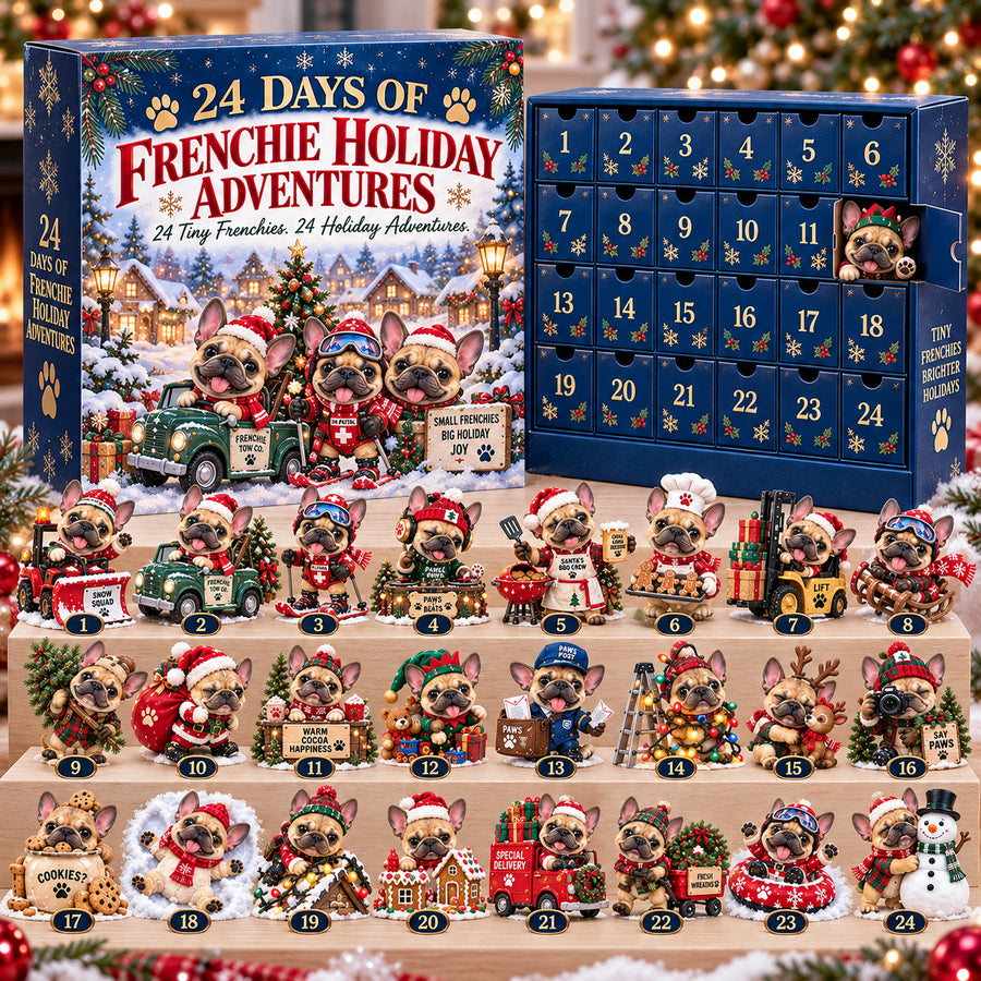 24 unique French Bulldog Christmas collectibles