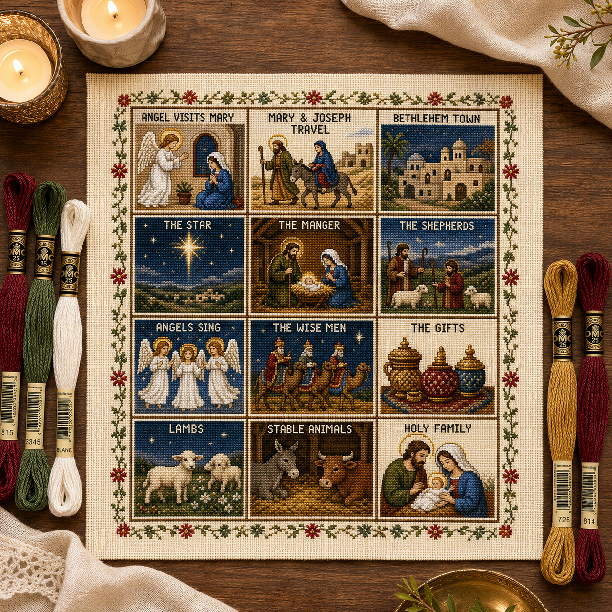 ✝️ Jesus Story Cross Stitch Kit – Biblical Moments DIY Embroidery Collection 🧵✨
