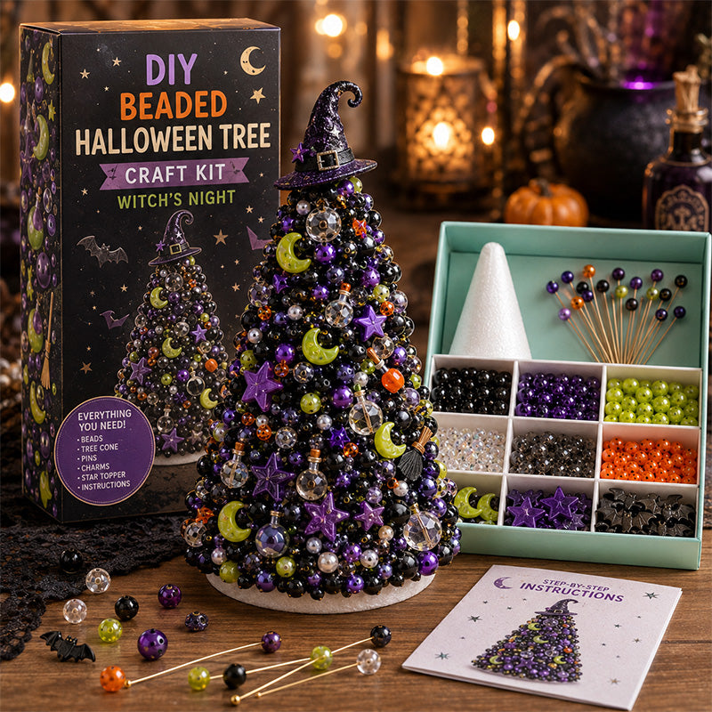 Witch's Night beaded Halloween tree kit