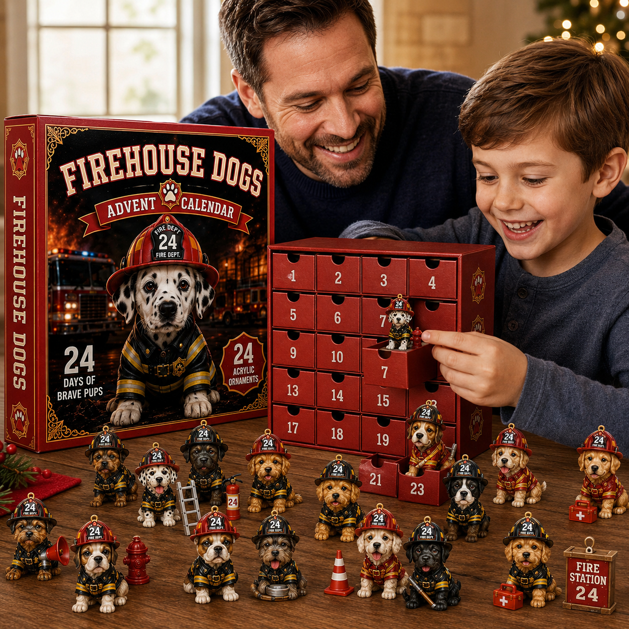 🔥🐾 24 Days of Brave Pups – Firehouse Dogs Advent Calendar 🚒🎄