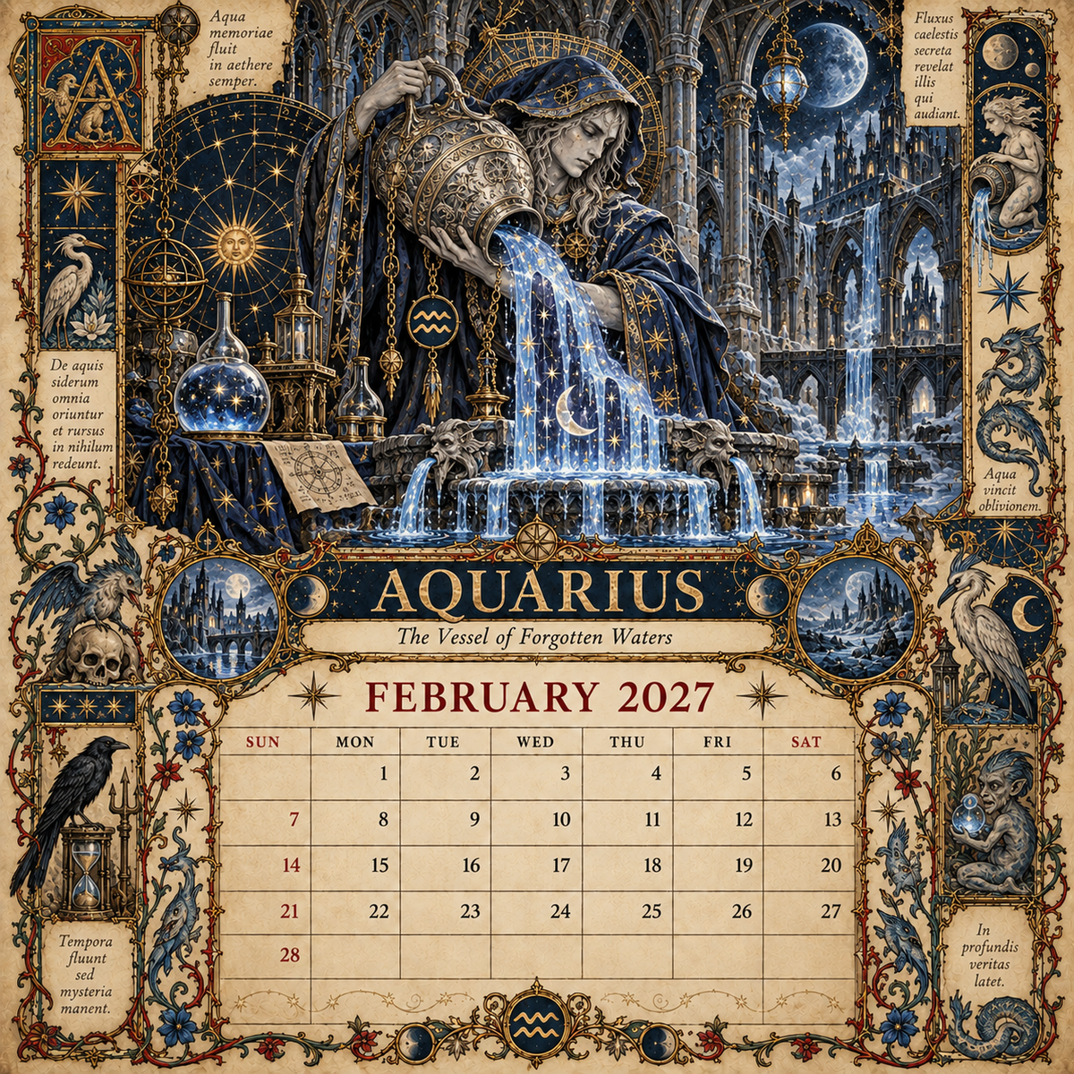 2027 Zodiac Grimoire Calendar™ | 12 Signs, 12 Forbidden Chapters
