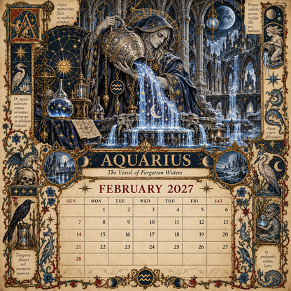 2027 Zodiac Grimoire Calendar™ | 12 Signs, 12 Forbidden Chapters
