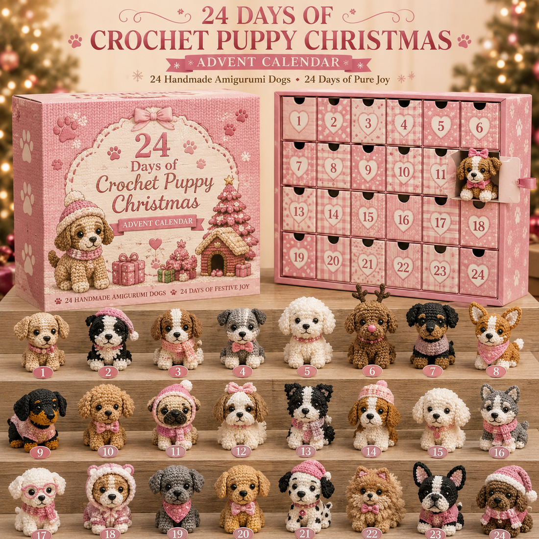 Crochet Puppy Christmas Advent Calendar
