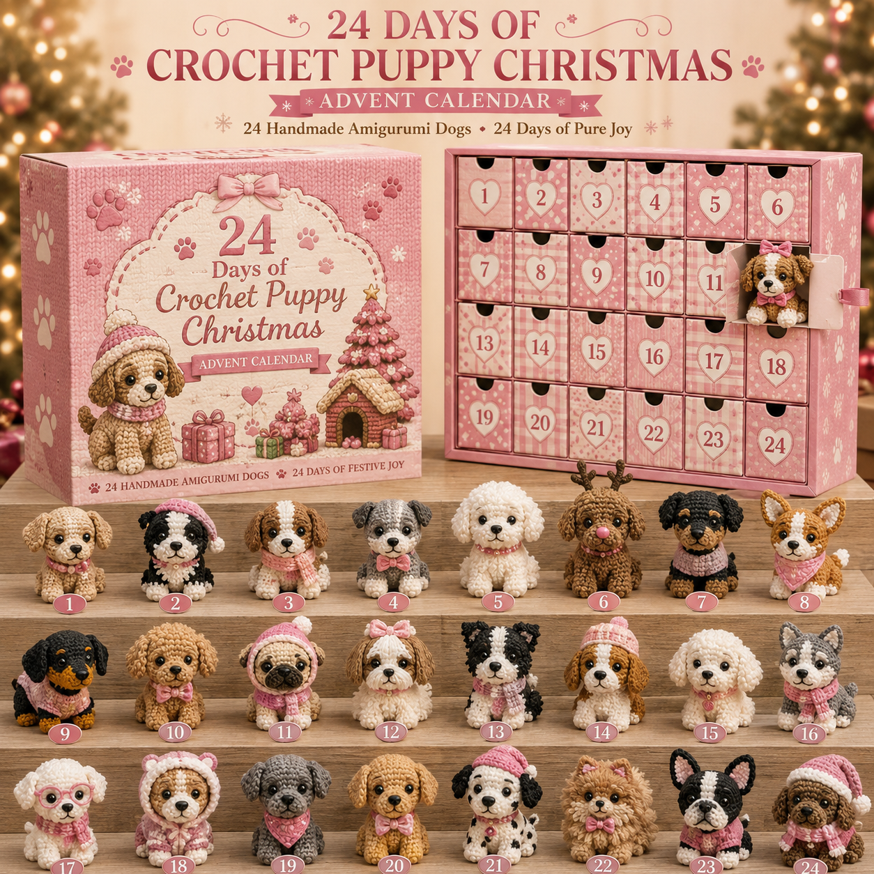 🎄 24 Days of Christmas Pet Friends Advent Calendar – 24 Holiday Collectibles