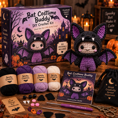 🎃🧶 Spooky Friends DIY Crochet Kit™