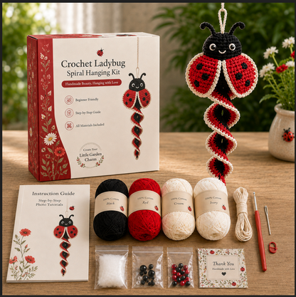 🎁Crochet Spiral Hanging Kit – Beginner-Friendly DIY Garden Animal Decor 🧶🌿
