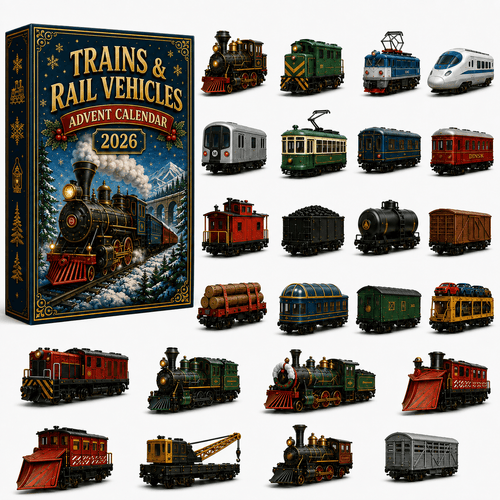 Trains & Rail Vehicles Advent Calendar 2026 – 24 Railway Surprises