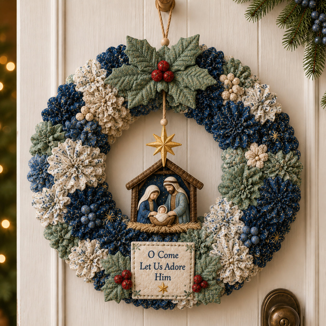 🔥49% Off Last Day🎄 3D Fabric Poke Wreath DIY Kit