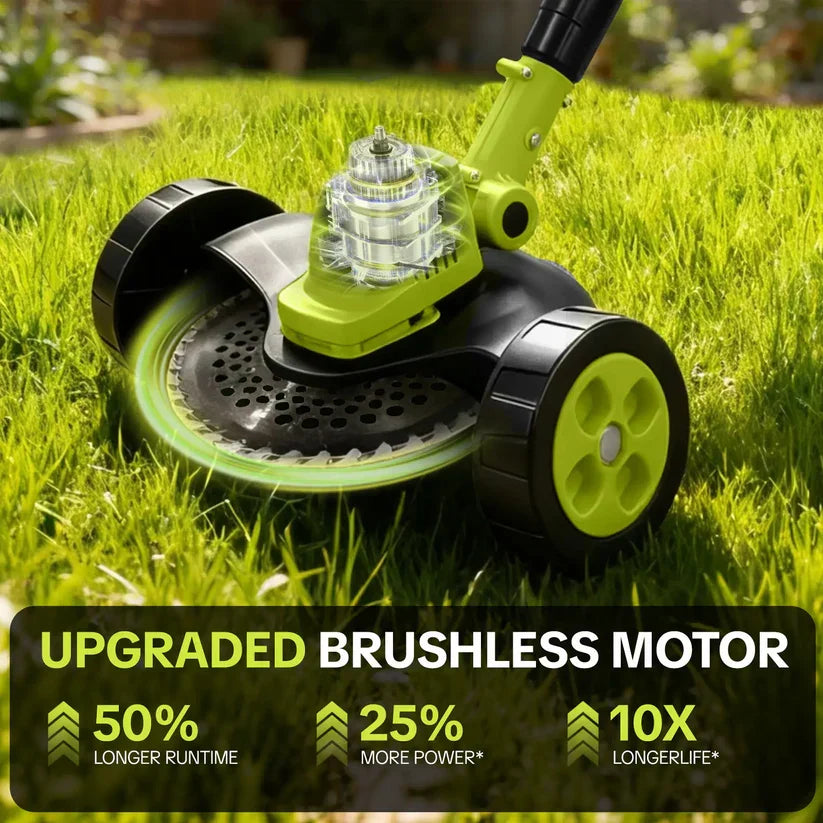 ⚡3-in-1 Cordless Lawn Mower with 2×21V Batteries, German Quality Lightweight Grass Trimmer & Edger for Small to Medium Gardens