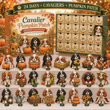 ⏰Limited Stock 50% OFF -🐶 24 Days of Cavalier Christmas Advent Calendar 2026 – 24 Collectible Cavalier Surprises（Acrylic）