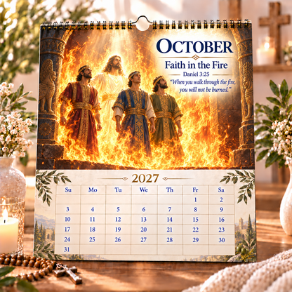 ⏰Limited Stock 50% OFF - 📖✨2027 Bible Verses for Strength Wall Calendar