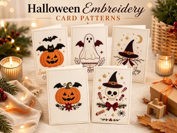🌲 Christmas Hand Embroidery Card DIY Kit | Stitch Your Way Into the Christmas Spirit ✨ 🎁