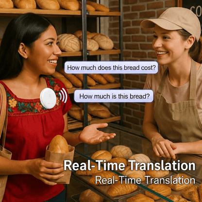 🌍 AI Real-Time Translator & Language Tutor: Smart Wearable Device for Spanish & English Practice – Supports 165+ Languages with Instant Feedback