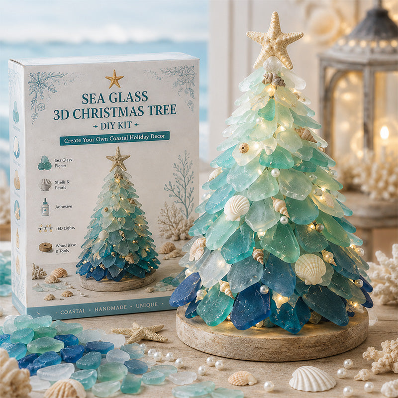 Christmas Tree Sea Glass Art Kit