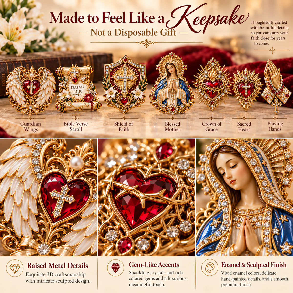 🔥Buy 3, Get 1 Free -🙏✨ Carry the Faith™ Pocket Hug Collection ✝️❤️