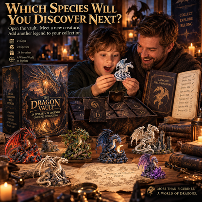 🐉 The Dragon Vault – 24 Legendary Dragon Species Discovery Collection