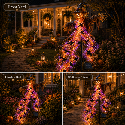 🎃 When The Crows Take Flight™ Haunted Scarecrow Solar Garden Light