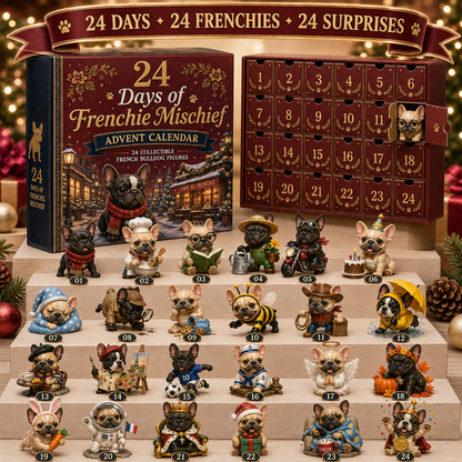 ⏰Limited Stock 50% OFF - 🎄🐶 2026 French Bulldog Advent Calendar – 24 Days of Frenchie Mischief